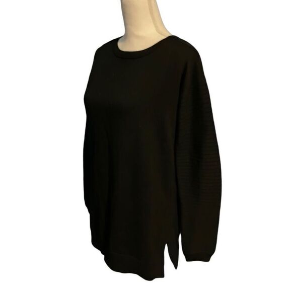 MICHAEL Michael Kors Cotton Blend Long Sleeve Knit Pullover Sweater Black Small - Picture 3 of 6
